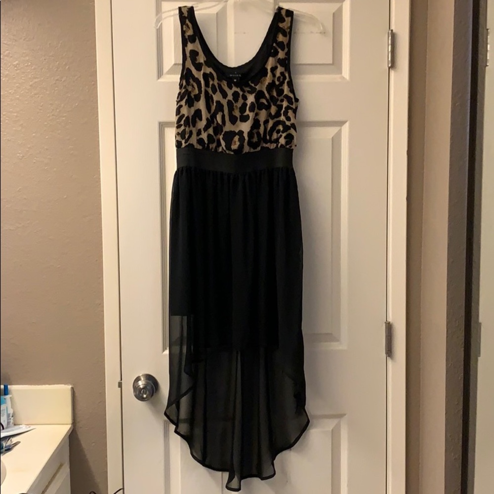 Cheetah print high/low dress